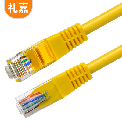 

Lijia LIJIA LJ-502Y high-speed super five network cable CAT5e network jumper unshielded finished network cable eight core twisted hundred megabytes computer cable engineering line yellow 2 meters