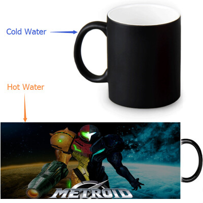 

Metroid 350ml12oz Heat Reveal Mug Color Change Coffee Cup Sensitive Morphing Mugs Magic Mug Milk Tea Cups