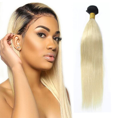 

Nami Hair 4 Bundles Ombre 1b / 613 Blonde Brazilian Human Straight Hair Extension Two Tone Color 10 "-22" Человеческие волосы