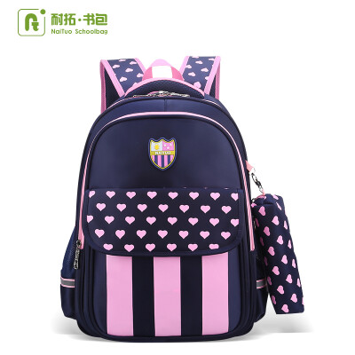 

Nato NAITUO school bag N831 primary school bag female 1-2-3-6 grade childrens school bag 6-12 years old girl bag pink large