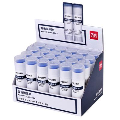 

Deli deli 24 15g color changing solid glue PVP solid glue stick glue blue 6377