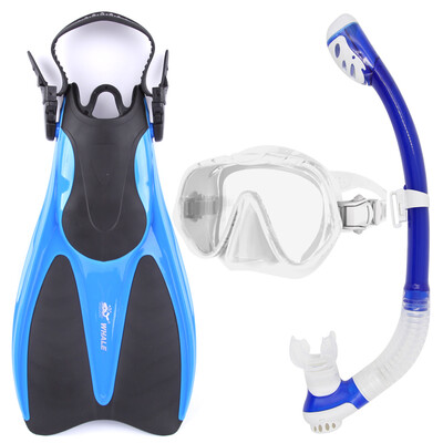 

Whale Diving Sports Equipment Diving Mask snorkel fins set with diving mask diving snorkel&diving flippers FN800 2 color
