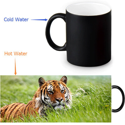 

Tiger 350ml12oz Heat Reveal Mug Color Change Coffee Cup Sensitive Morphing Mugs Magic Mug Milk Tea Cups
