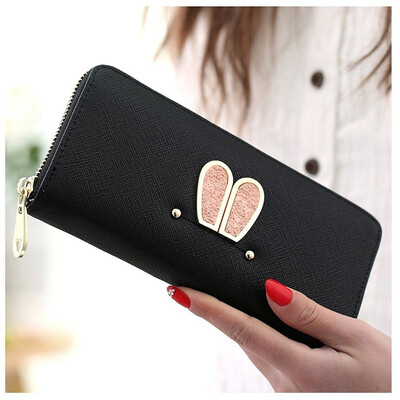 

Rabbit Ears New Fashion Long Zipper Кошелек PU Кошелек для бумажника для женщин