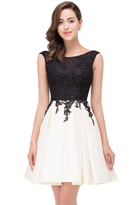 

Appliqued Lace Short Homecoming Prom Evening Dresses Party Pageant Cocktail Gown