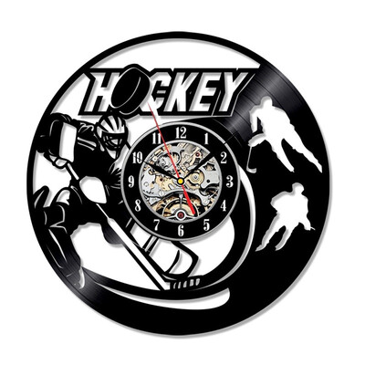 

Hockey 3D Vinyl Record Wall Clock Home Decor Gift for Hockey Player Home Decor