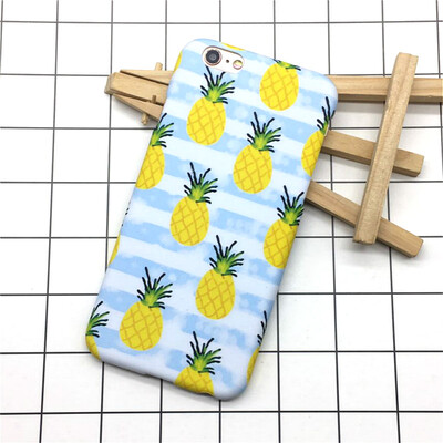 

Милый мультфильм ftuit Ананас Жесткий Матовая Пластик ультра тонкий чехол для IPhone 6 6s тонкий персик ракушки для iphone 5s se