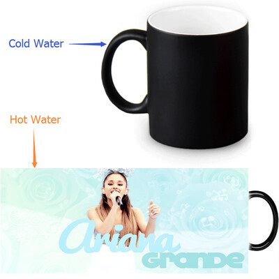 

Ariana Grande 350ml/12oz Heat Reveal Mug Color Change Coffee Cup Sensitive Morphing Mugs Magic Mug Milk Tea Cups