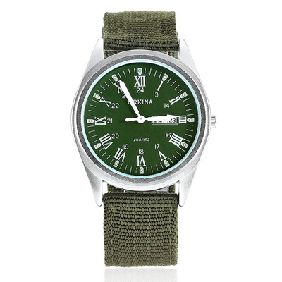 

orkina p1012 мужчин боевого двойной календарь часы W / световой указатель / роман Dial - Army Green