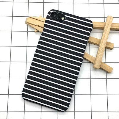 

Мода Геометрия полоса Жесткий Матовая Пластик крышка для iphone 5 5s 6 6s Телефонные Чехлы ультра тонкий Капа Чехол для IPhone 7 8