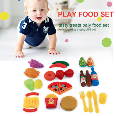 

BOOM LIGHT Pretend Play Food Set, кухонные игрушки для кухни, комплект из 30 шт, разработка основных навыков XG30