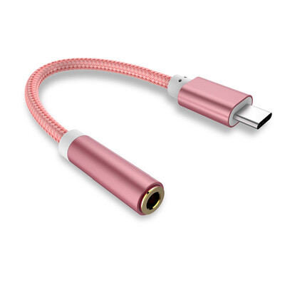 

GiGiboom 15cm Type-C to 35mm Audio Adapter Nylon Braided USB Type C Cable to 35mm Audio Jack Headphone Adapter Converter