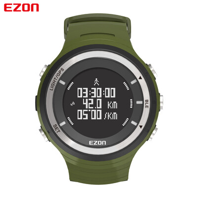 

EZON Умные часы Мужские спортивные марафоны Бегущие часы Bluetooth GPS Трек-шагомер Монитор сердечного ритма Высотомер Барометр