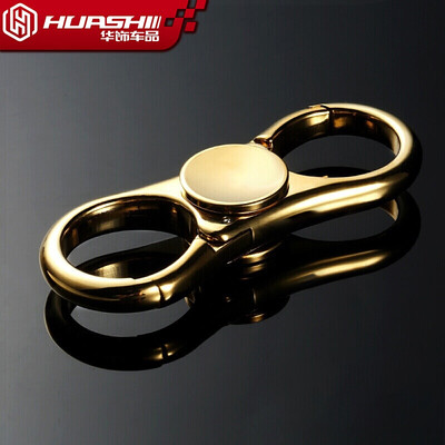 

Huashi car key chain fingertip gyro decompression finger gyro pendant men&women waist hanging creative couple key ring key ring bright chrome
