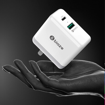 

BIAZE PD Fast Charger QC30 Fast Charger Head Type-CUSB Dual Charger 36W AppleMobile PhonePad Charger Head Adaptor M19 White
