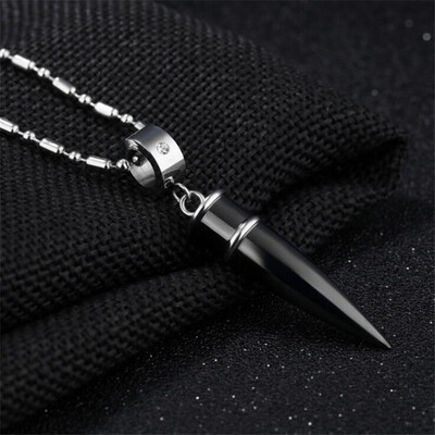 

Italian titanium steel bullet necklace style many colors