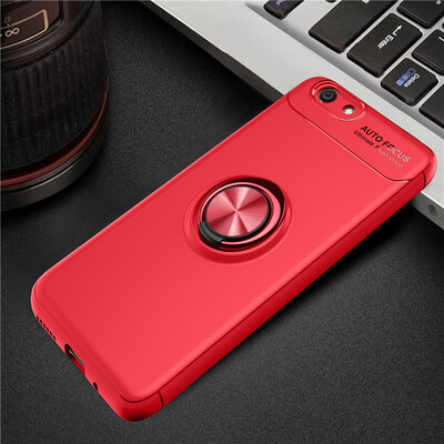 

Vivo Y53 Luxury Metal Ring Magnetic Bracket Shockproof Cooling TPU Phone Cas