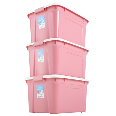 

Vozhi vozvo plastic storage box storage box clothes quilt storage turnover storage box with lid storage box 3 Pack