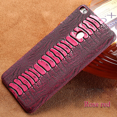 

Genuine Leather Phone Case For Xiaomi Max 2 Case Ostrich Foot Texture Back Cover For Redmi 4 4X 5 5A Case