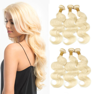 

Nami Hair 3 Bundles Pure Color # 613 Бразильские волосы для наращивания волос Body Wave 10 «-28» Hair weave Бесплатная доставка