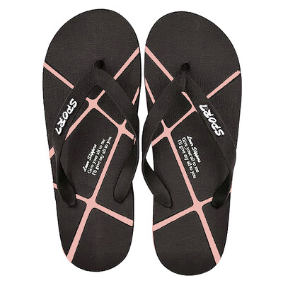 

Yuhuaze flip flops couple slippers summer outdoor leisure beach shoes non-slip flat bottom pin cool slippers black&white 41-42 yards