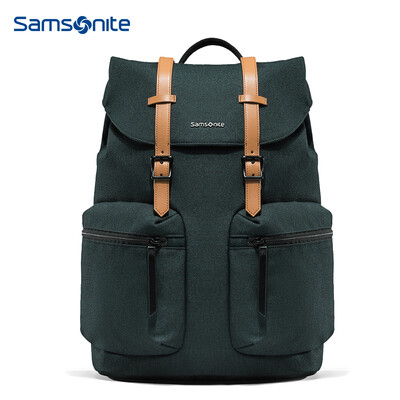 

Samsonite Samsonite fashion new shoulder bag male waterproof large capacity multi-function business casual backpack 15 inch computer bag TQ609001 black