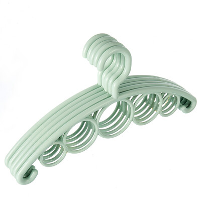 

You Mu multi-function plastic hanger five-ring scarf tie silk scarf wet&dry air drying rack clothes support green 5 sticks