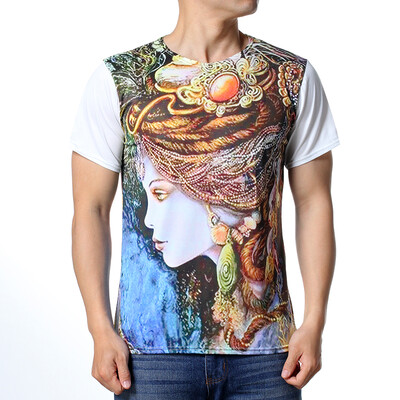 

Mens Printing Short Sleeved O-Neck Pullover T-Shirts
