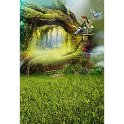 

Big Green Bird Photo Backdrop 57FT Vinyl Fabric Cloth Digital Printing Background for Photography -3072