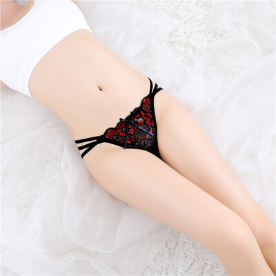 

Womens Low Waist Cross Sexy Bows Tie Underwear 6 Colors