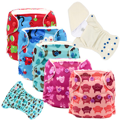 

MABOJ 5pcs Новорожденные ткани Подгузники Детские подгузники Многоразовые младенца новорожденного новорожденного