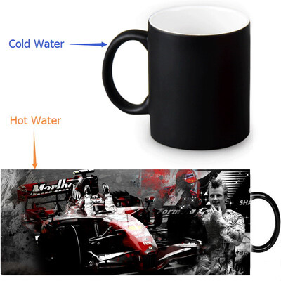 

Kimi Raikkonen 350ml12oz Heat Reveal Mug Color Change Coffee Cup Sensitive Morphing Mugs Magic Mug Milk Tea Cups