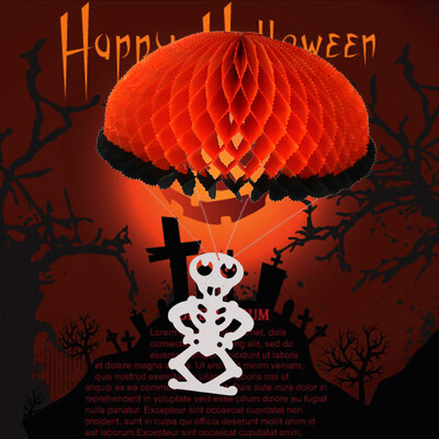 

MyMei Halloween Props Skeleton Lanterns Paper Hanging Decoration Party 96869
