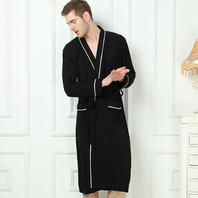 

Xinmei Shu bamboo fiber bathrobe lovers nightgown Japanese casual thin yukata men&women long pajamas home service simple hotel bathrobe sweat steaming hot spring clothes beauty salon bathing suit