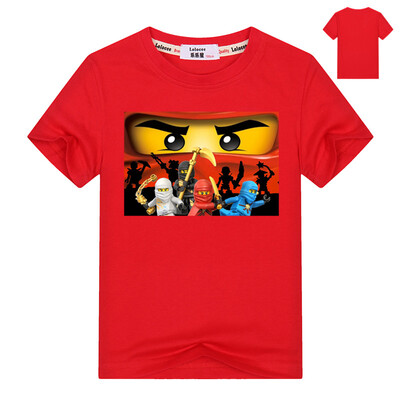 

2018 Summer Kids Boys Футболка Ninja Ninjago T рубашки Детская одежда Хлопок Топ тройники Мальчики Девочки Мультфильм Костюм 3-13y