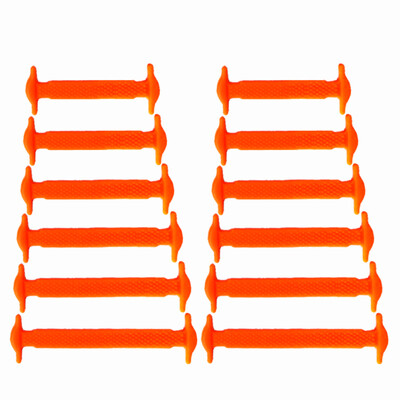 

JUP 12 Sets 144 Pcs New Kids Child Children Unisex Athletic No Tie Shoelaces Elastic Silicone Laces All Sneakers Fit Belt Strap