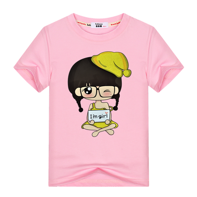 

2018 Модная милая девушка Летняя одежда Хлопок Смазливая мультфильм Печать Футболка Одежда для девочек с коротким рукавом Многоцве