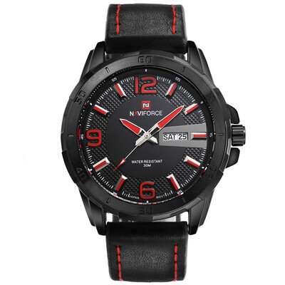

naviforce 9055 мужчин роскошных часов кварцевые 30 из кожи masculino спортивные часы