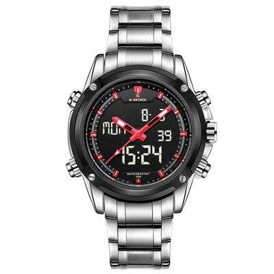 

naviforce 9050 мужчин люксовый бренд полной стали кварцевые часы под мужской спорт смотреть цифровое
