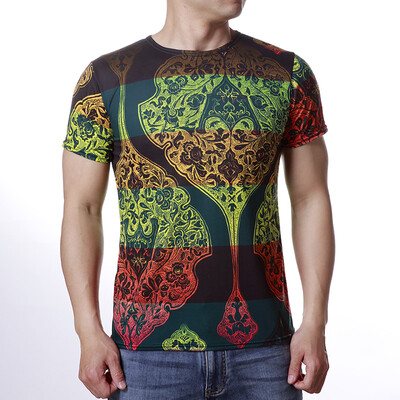 

Mens Printing Personality Short Sleeve T-shirt