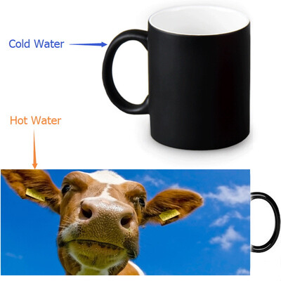 

Корова 350 мл / 12 унций Тепловыражение Кружка Изменение цвета Чашка кофе Чувствительные морфинговые кружки Волшебная чашка для чая из молока