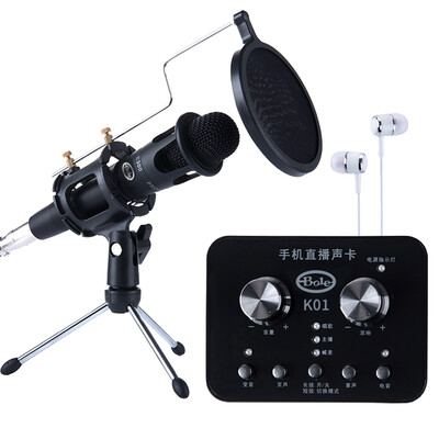 

BOLE E300 Microphone&Sound Card Set Black