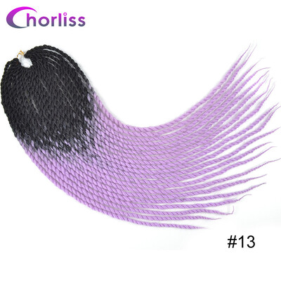 

Chorliss 24"Soft Crochet Braids Black Brown Synthetic Hair Braiding Hair Senegalese Twist Kanekalon Hair Extenstion Mint Green