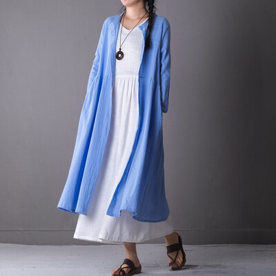 

2018 Новый стиль Литературный стиль с длинным рукавом Хлопок и хлопчатобумажное платье Женская женская одежда для женщин