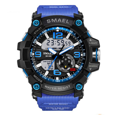 

Military Watches Army Men's Wristwatch LED Quartz Watch Digtial Dual Time Men Clock 1617 reloj hombre Sport Watch Army