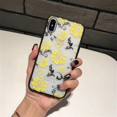 

3D рельеф Винтаж Мандала Цветы матовая Пластик Силиконовая крышка для iphone 5 5s se x ясно градиент чехол для IPhone 6 6s 7 8