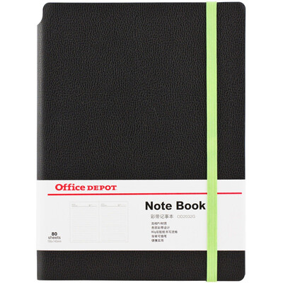 

Office Depot OD1032 Advanced Business Imitation Leather Notepad / Notebook / Diary 32K Coffee Striped Double Glue Paper + Paper