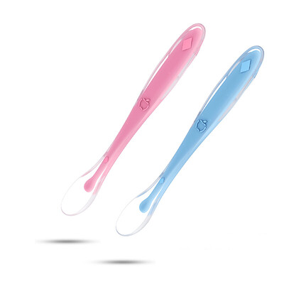 

Xinmiao Xinmiao childrens silicone soft spoon group baby bowl spoon tableware newborn soft head spoon baby spoon food supplement spoon 2 Pack