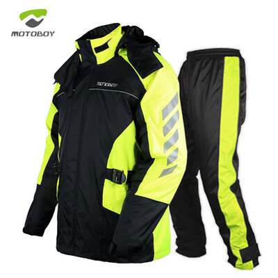 

MOTOBOY motorcycle riding raincoat rain pants anti-storm outdoor comfortable breathable riding split suit four seasons travel equipment RJP01 yellow S