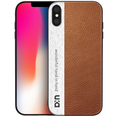 

Youjia Apple iPhoneX Mobile Shell Apple 10 Кожаный чехол Простой Anti-Drop All-inclusive мягкий корпус Beauty touch серия Litchi pattern Coffee Brown